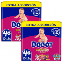 Dodot Activity Diapers Extra T4+ (10-15 Kg) 2x52 units