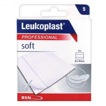 Leukoplast Soft Pansement 10x8cm 5 unités - Absorbant, Extensible -