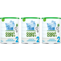 Capricare 2 Leche de Cabra Leche Infantil de Continuación 3x800 gr