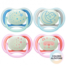 Avent Sucette Nuit 6-18m Mixte Lot de 2