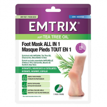 Emtrix Masque Pieds Tout en 1 Hydrate Nourrit & Exfolie 1 paire