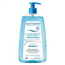 Neutraderm Gel Douche Micellaire Dermo-Protecteur 1L pour Peau Atopique et/ou Réactive, Peau Sensible