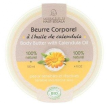 Haut-Ségala Beurre Corporel à l'Huile de Calendula 120ml Bio pour Peau Atopique et/ou Réactive, Peau Sensible