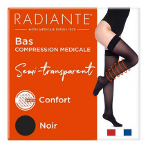 Radiante Microvoile Bas Auto-Fixants Basfix Classe 2 Moyen Taille 2 Noir - Pieds Fermés -
