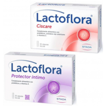 Lactoflora Ciscare Probiótico Arándano Rojo Bienestar Urinario 30 Cápsulas + Lactoflora Probiótico Protector Íntimo 20 Cápsulas