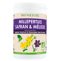 Phytoceutic Millepertuis Safran & Mélisse Bio 60 comprimés