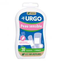 Urgo Premiers Soins Pansement Peau Sensible 3 Formats 30 unités - Protecteur -