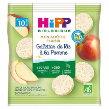 Hipp Bio Mon Goûter Plaisir Galettes de Riz à la Pomme +10m 30g - Fruits -