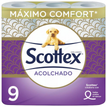 Scottex Papel Higiénico Acolchado 9 Rollos