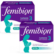 Femibion 3 Mujer Lactancia Embarazo Multivitaminas con Ácido Fólico 2x28 Comprimidos y 28 Cápsulas