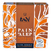 Tadé Pain d'Alep Olive & Laurier Savon Surgras Bio 100g pour Peau Normale