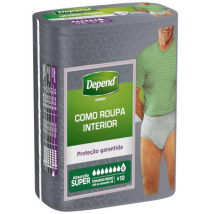 Depend Pañal Adulto Extradiscreto Super S/M Hombre 10 uds