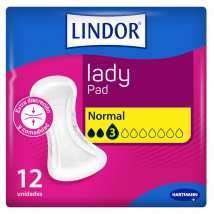 Lindor Lady Compresas Normal 3 Gotas Incontinencia 12 uds