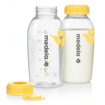 Medela Biberons Lait Maternel 250ml 2 unités - Col étroit -