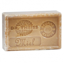 Dr Theiss Savon de Marseille-au Miel + Beurre de Karité Bio 125g pour Peau Normale,Peau Sèche à Très Sèche