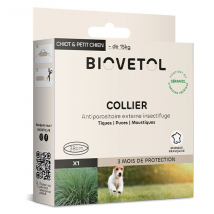 Biovetol - Antiparasitaire - Collier Petit Chien (38 cm marron) - x1 -