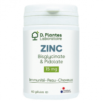 D.Plantes ZINC BISGLYCINATE & PIDOLATE 60 gélules