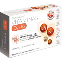 PhytoAdvance Vit D+K 30 Pastillas Blandas Masticables