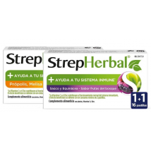 StrepHerbal Própolis y Miel 16 Pastillas + StrepHerbal Saúco y Equinácea 16 Pastillas