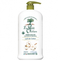 Le Petit Olivier - Crème Douche Extra Douce - Lait de Coton - Sans Savon 750ml