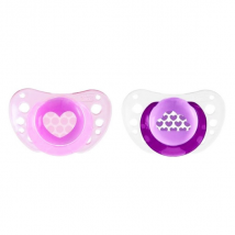 Chicco Physio Forma Air Sucette Silicone +6m Coeur Pomme Lot de 2 + Boite de Stérilisation - Physiologique -