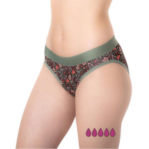 Farma Inca Braguita Menstrual Teen Absorción Alta Flores Negra y Kaki Talla M