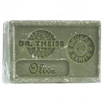 Dr Theiss Savon de Marseille-Huile d'Olive + Beurre de Karité Bio 125g pour Peau Normale,Peau Sèche à Très Sèche