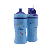 Nûby Set Taza Flip-It Preescolar +12m 360 ml + Taza Pop-Up Flujo Libre +18m 360 ml Azul