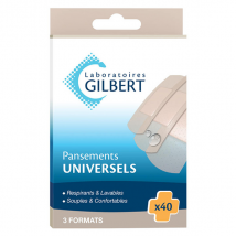 Laboratoires Gilbert Premiers Secours Pansement Universel 40 unités - Lavable, Protecteur -