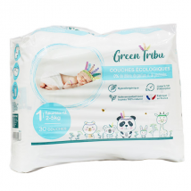 Green Tribu Couches Ecologiques Taille 1 2-5 kg 30 unités - Couche -