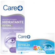 Care+ Solución Ocular 0,2% Ácido Hialurónico 10 ml + Care+ Toallitas Oftálmicas Estériles 30 uds