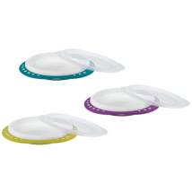 Prato Nuk Easy Learning com tampa 8m+ verde, azul ou roxo