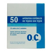 Oc Compresa Estéril Tejido Sin Tejer 10x10 50 Unidades