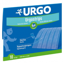 Urgo Médical UrgoStrips Suture Adhésive Stérile 10cm x 6mm 10 bandelettes - Discret, Stérile -