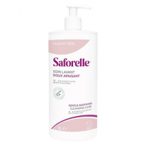 Saforelle Soin & Hygiène Soin Lavant Doux Apaisant 1L pour Peau Sensible, Peau Sèche à Très Sèche