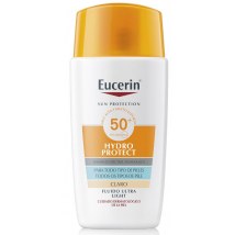 Eucerin Sun Face Hydro Protect Fluido FPS50+ Com Cor Claro 50 ml