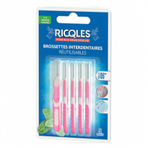 Ricqles Brossettes Interdentaires Réutilisables 0,6mm 5 unités - Manuel -