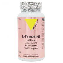 Vit'all+ L-Tyrosine 500mg Acide aminé forme libre 100% végétal - 60 gélules végétales