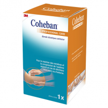 3M Coheban Bande Élastique Cohésive Chair 10cm x 3,5m - Contention, Cohésif -