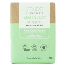 Alphanova Solide By Alphanova Gel Lavant Solide Aloe Vera Bio 100g Vegan pour Peau Sensible