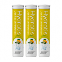 Hydratis Solution d'Hydratation Citron Fleur de Sureau Lot de 3 x 20 pastilles