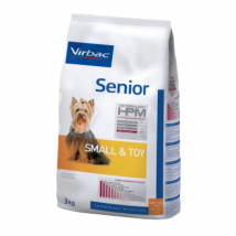 Virbac Veterinary hpm Chien Senior Small (-10kg +10 ans Toy (-5kg +12ans) Croquettes 3kg