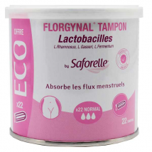Saforelle Protections Tampon Florgynal Normal 22 unités - Sans Applicateur -