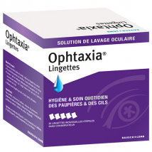 Bausch & Lomb Ophtaxia Lingettes Hygiène des Yeux et Cils - 20 unités