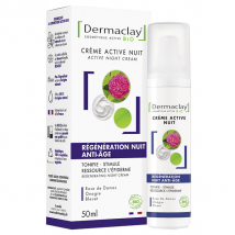 Dermaclay Crème Active Nuit Régénération Anti-âge Bio 50ml
