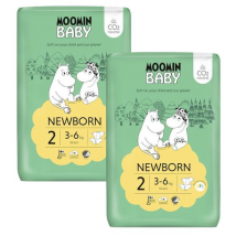 Moomin Baby Pañales Talla 2 (3-6 Kg) 2x56 uds