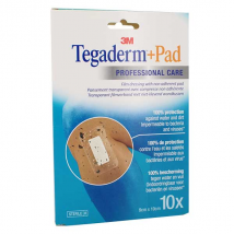 3M Tegaderm + Pad Pansement Transparent Stérile 9 x 10cm 10 unités - Waterproof -