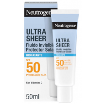 Protetor solar facial Neutrogena Ultra Sheer Invisible hidratante FPS 50