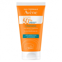 Avène Solaire Cleanance Solaire SPF50+ 50ml pour Peau à problèmes, Peau Mixte, Peau Grasse