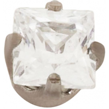 Inverness Pendiente Acero Inox 112C Solitario Square 3mm